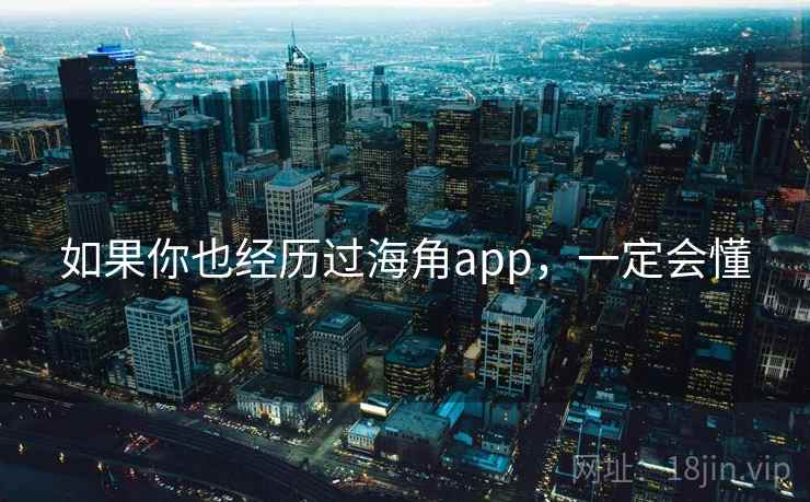 如果你也经历过海角app,一定会懂